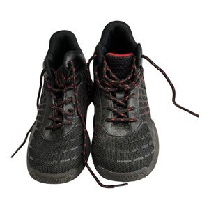 Veers Boys Black and Red Lace up Sneakers Size 2